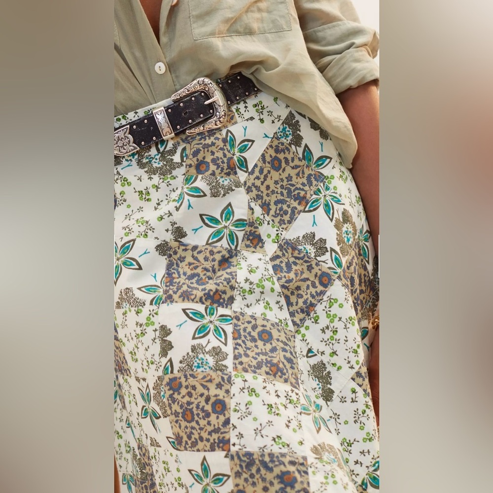 Floral Patchwork Maxi Skirt Anthropologie by Raga - Picture 2 of 3